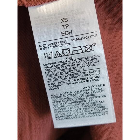 NWT Old Navy Button Front Slub Knit Top Tee Shirt Boxy 100% Cotton Size XS - Picture 8 of 8